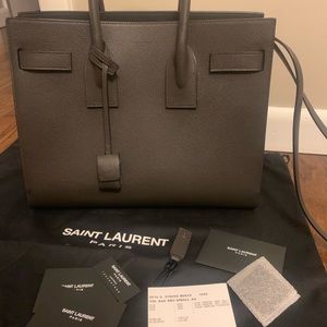 Sold❌Saint Laurent Sac De Jour Bag - Anthracite